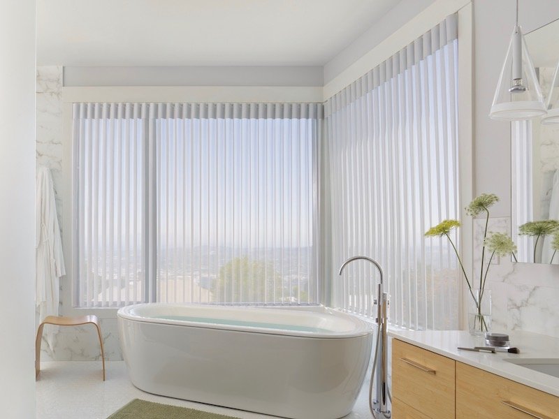 Waterproof Bathroom Window Treatments; Blinds and Shades Miami