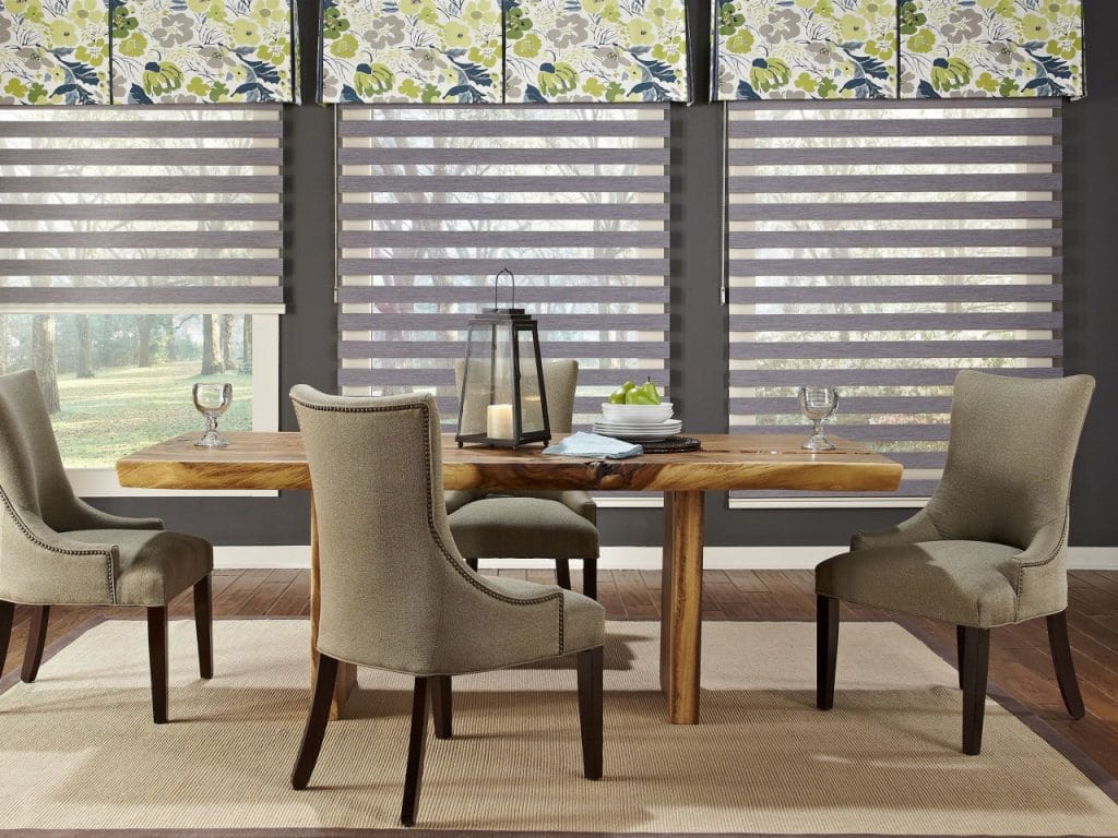 small dining room window treatments