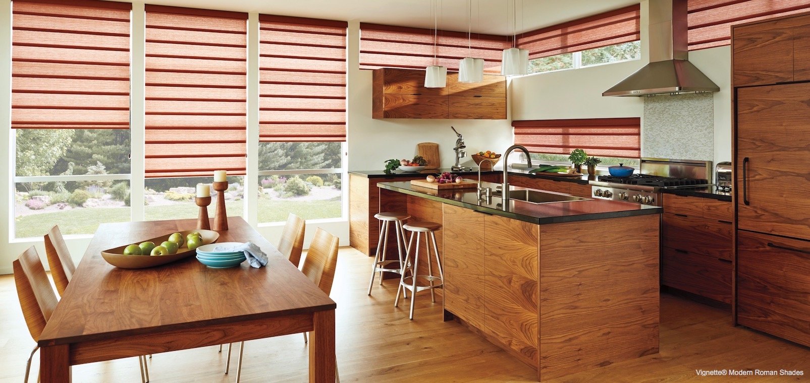 Compatible Window Treatments With Kitchen Table Design