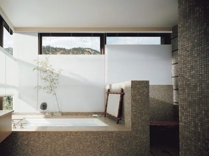 Duette® Honeycomb Shades with Top-Down / Bottom-Up functionality can be opened from the top or bottom