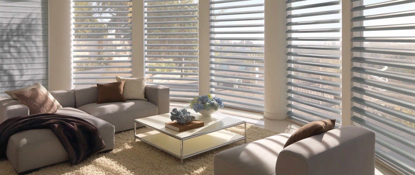 Satin Metallic Glacier Window Blinds