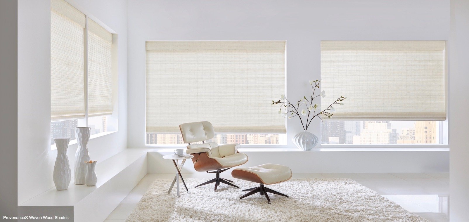 Room Design With Window Treatments and Vases